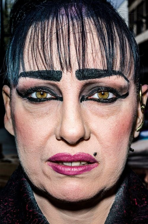 Close up photograph of a woman's face